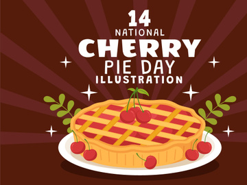 14 National Cherry Pie Day Illustration