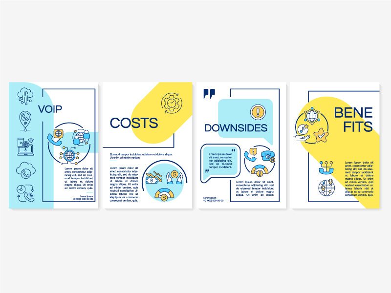 VOIP blue and yellow brochure template by bsd studio ~ EpicPxls