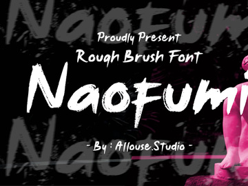 Noufumi - Rough Brush Font