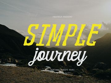 Simple Journey | Vintage Script Font