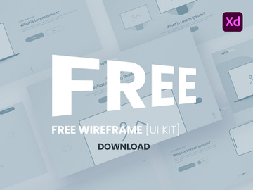 [Free] Wireframe UI Kit - Adobe XD