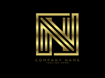 Luxury golden color line letter, Graphic Alphabet Symbol for Corporate Business Identity