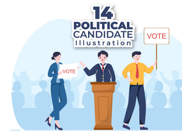 14 Political Candidate Design Illustration