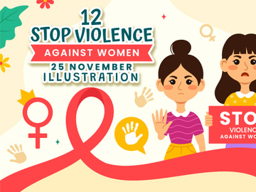 12 International Day for the Elimination of Violence Against Women Illustration