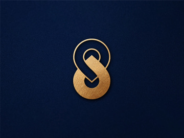 Golden Glossy LOGO Mockup