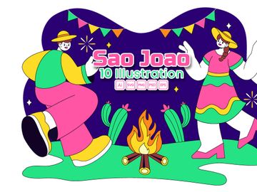 10 Sao Joao Festival Illustration