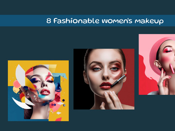 Fashionable women's makeup