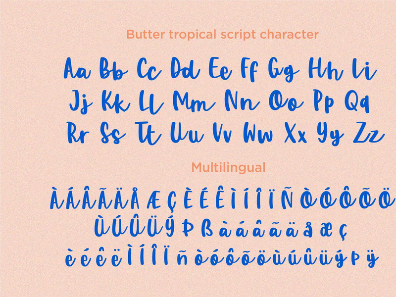 Butter Tropical Handwritten Font Duo By Allouse Studio Epicpxls