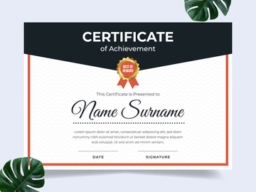 Modern certificate design template