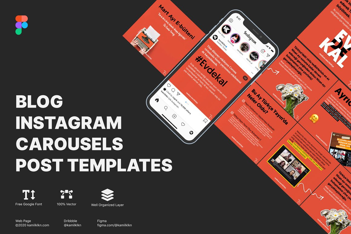 Template Post Instagram Carousel