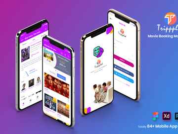 Tripppled-Movie Booking Mobile App UI Kit
