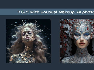 Girl with unusual makeup