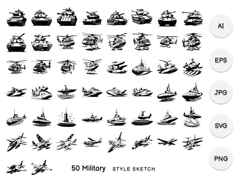 Military Element Draw Black by LgsDesign ~ EpicPxls