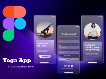 Yoga App In GlassMorphisms