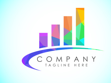 Finance and accounting logo low poly art style design vector template, Business finance logo