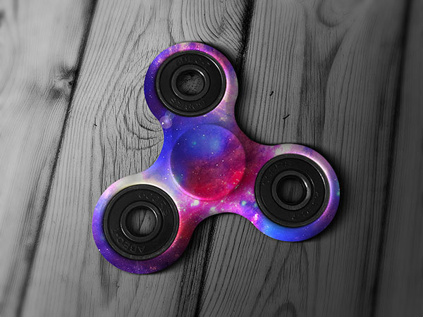 Fidget Spinner Hand Toy Mockup PSD