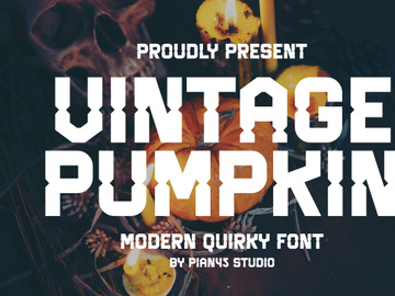 Vintage Pumpkin - Modern Quirky Font