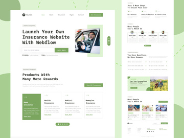 insurance company landing page.