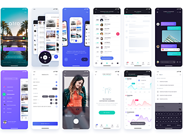 Atro: Free UI kit with 12 ready-made app screens