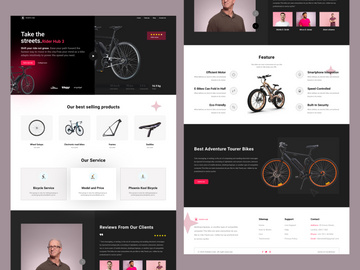Riders Hub - Public E-bike Service Website Landing Page