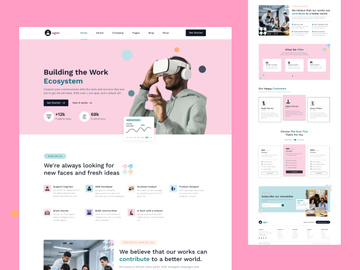 Virtual Reality UI - Landing Page