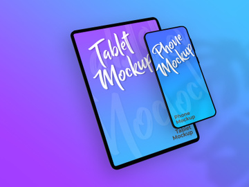 Editable digital device smartphone screen and tablet screen mockups