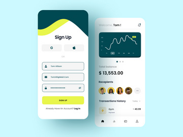 Premium Fintech Mobie App UI KIT - PART 02