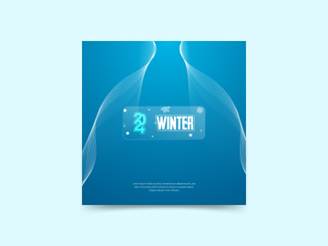 2024 Winter Social Media Post Template Design