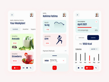 Protein Tracker App UI Kits
