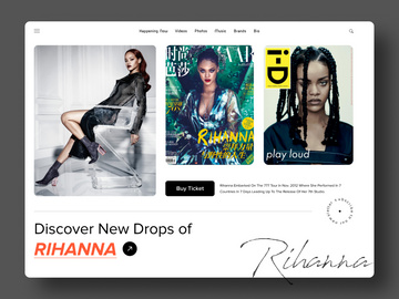 Rihanna Website Redesign