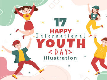 17 Happy International Youth Day Illustration
