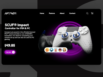 PS5 Controller Webpage Design