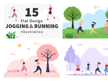 15 Jogging or Running Illustration