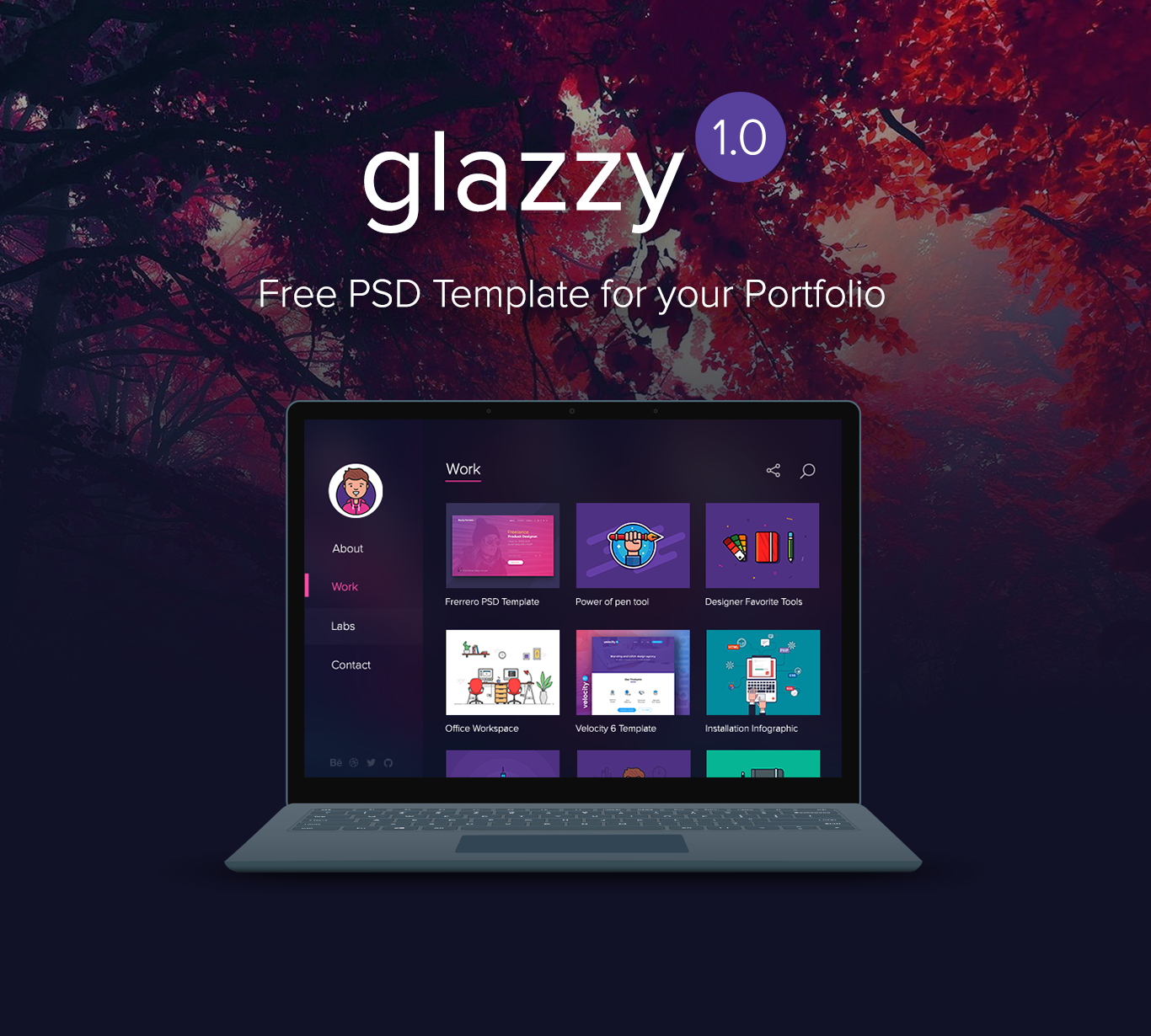 Glazzy - Free Portfolio Template