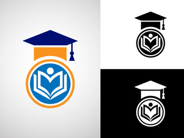Education logo design vector template, Education and graduation logo vector illustration