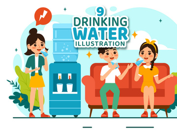 9 Drinking Water Illustration