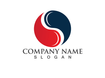 Yin And yang symbol nature water logo