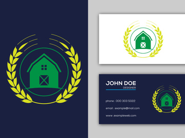 Farm House concept logo. Label for natural farm products