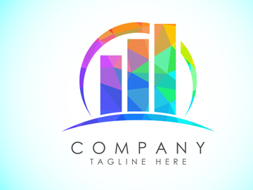 Finance and accounting logo low poly art style design vector template, Business finance logo