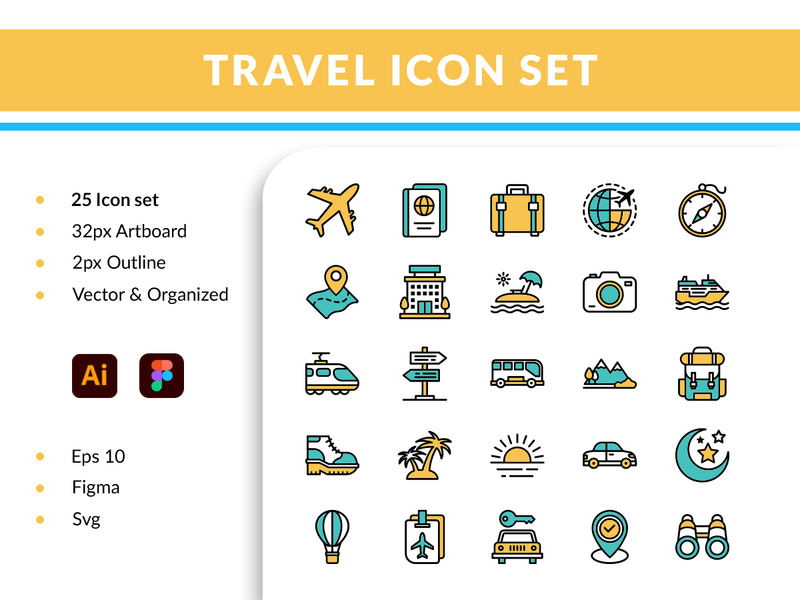 Travel Icon V1 by Bamart ~ EpicPxls