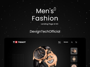 Men's Hand Watches Landing Page UI Kit