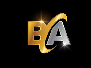 Initial Letter B A Logo Design Vector. Graphic Alphabet Symbol For Corporate Business Identity
