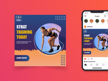 Instagram Post, Fitness And Workout