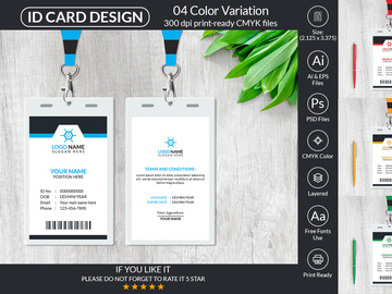 Minimal ID Card Design Template