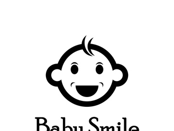 Cute Happy Baby Face Smile Logo Template
