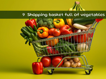 Shopping basket full of vegetables