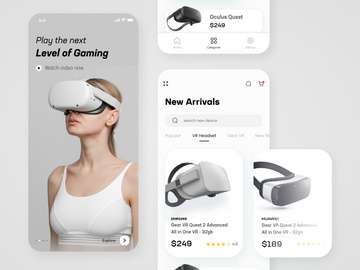 VR Mobile App ui