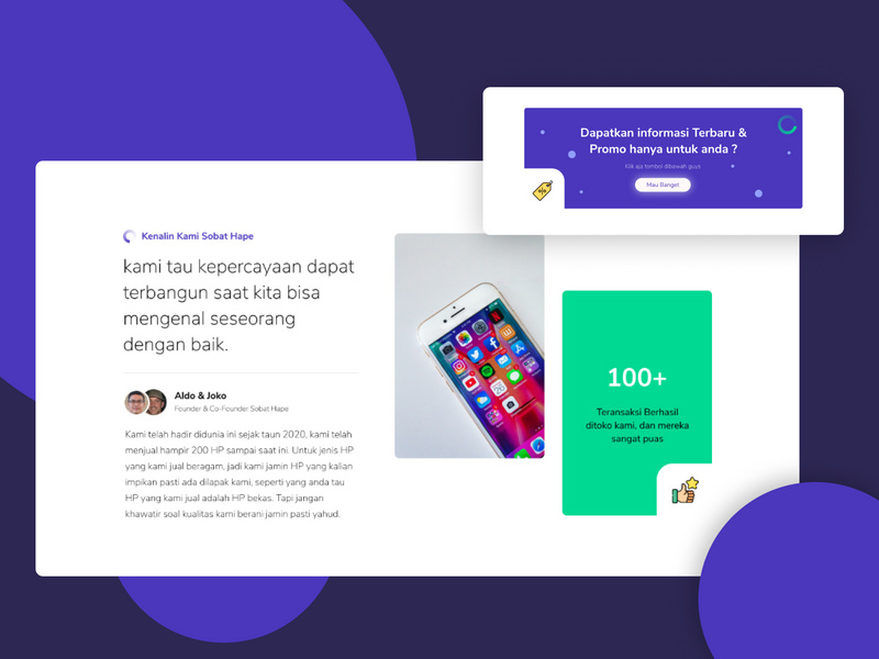 Sobat Hape landing Page Selling by Minialis EpicPxls