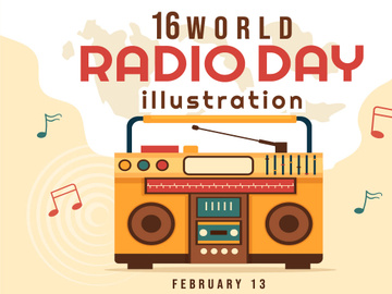 16 World Radio Day Illustration