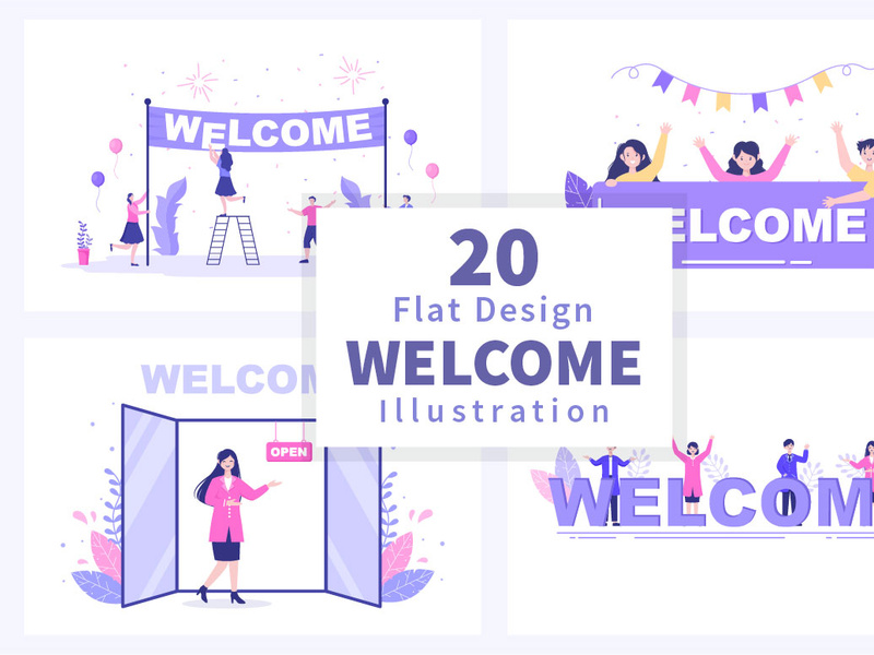 20 Welcome Vector Illustration by denayuneep ~ EpicPxls